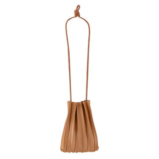 時尚皺褶手機包 附品牌防塵袋 肩背包 斜背包 隨身包 樹幹包 美拉德 小廢包 方包 口袋包 6色可選, 黃色