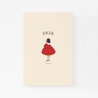 삼알 2026 미각의요일 다이어리, 1개, 빨강소녀