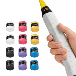 피트젠 테니스 라켓 그립 테이프 배드민턴그립, 12개, 6종(블랙/화이트/옐로우/블루/레드/퍼플)