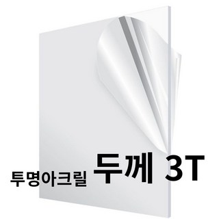 니즈앤니즈 아크릴판 재단 3T 투명 20cm, 20 x 45cm 투명3t, 1개