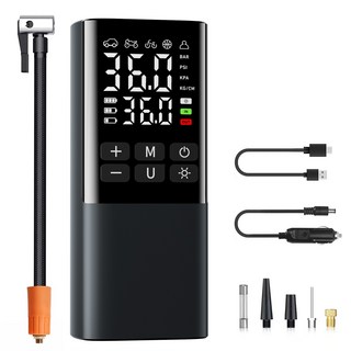 跨境專供車載充氣泵自動充停電動打輪胎無線汽車打氣泵數顯車載, 無線車載兩用:1, 1個