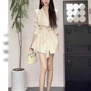 設計感中長款風衣外套 韓版顯瘦外搭上衣