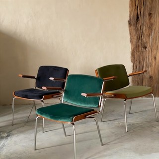 레빈퍼니처 르꼬르뷔지에 바우하우스 의자 카페 원목 미드센추리 모듈 수입 원목 가죽의자, 그린벨벳