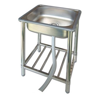 雙手萬能 台灣製造304不鏽鋼水槽 寬51cm (陽洗台 廚房), 不鏽鋼色, 1個