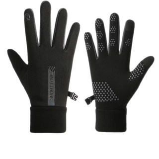 褲公主 機車手套 - 觸控保暖防水防滑防風手套, 【男版】黑色灰標1雙