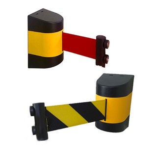 자석형 벽걸이 차단벨트 청색/적색/황줄 안전표시 3M 폭5cm 손쉽게부착 출입통제 쇼핑몰 관공서, 자석형 벽걸이 차단벨트 적색, 1개