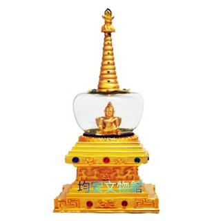 均安佛教文物館 藏傳大四角舍利塔, 大四方舍利塔-銀