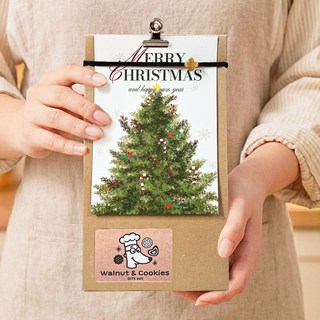 크리스마스 연말 [호두정과+수제쿠키 답례품] 선물 세트, 4박스, 단일