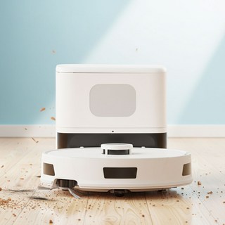 클린슨 물걸레 로봇청소기 스마트 올인원 진공 자동 클린스테이션 청소기, 화이트