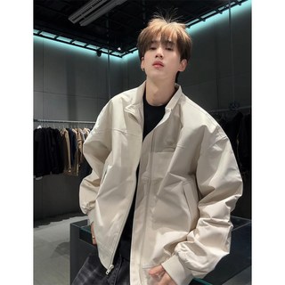 【三防立領】短款夾克 飛行夾克 教練夾克 男式夾克 外套男 美式廓形 防風防水防油汙 秋季戶外通勤 高級感穿搭