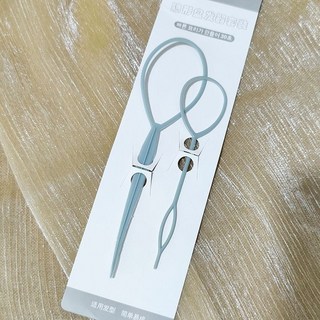 懶人盤髮神器 丸子頭神器 穿髮器 拉髮針 隱形盤髮神器 編髮工具 丸子頭懶人造型工具 拉髮神器, 1個, 拉髮針兩件套【藍色】