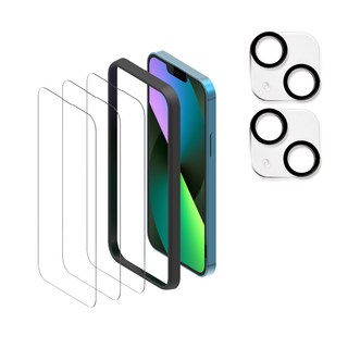 TEKQ 鋼化玻璃螢幕保護貼 (一組三入) 附貼膜神器 送鏡頭保護貼, 1個