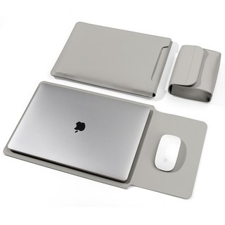 노트북 파우치 케이스 융쿠션 스크래치방지 14인치 16인치 노트북 파우치 케이스 커버 슬리브, 그레이