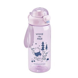史努比 查理布朗 胡士托 小熊維尼 史迪奇 奇奇蒂蒂 手提水瓶 日安 歡聚, 迪士尼慢活-維尼紫(直飲無吸管730ml, 1個