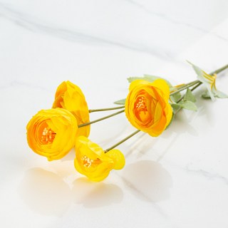 할메이드 생화같은 조화 매화 꽃 hf41 라넌큘러스 1p, hf41 라넌큘러스 1p  옐로우, 1개