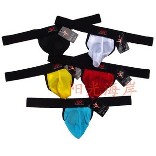 網將WJ 多色網紗透明後空無帶T字褲, 藍