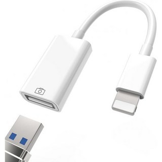라이트닝에서 USB 어댑터 OTG 케이블 커넥터로 iPhone 13 12 11 Mini Pro Max X Xs ipad 남성 변환기 Apple 스플리터 및 충전기 여성 포트 카, Lightning to USB, 1개
