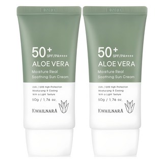 과일나라 알로에베라 모이스처 리얼 수딩 선크림 SPF50+ PA++++, 50ml, 50g, 2개