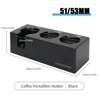 커피 탬핑 스테이션 디스트리뷰터 세트 51mm 54mm 58mm 에스프레소 포터 필터 커피 스탠드 바리 스타 액세서리, 51 54mm Bla