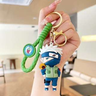 臺灣-出貨 【新款熱銷】卡通動漫火影忍者鑰匙扣掛件卡卡西公仔汽車鑰匙鏈情侶書包掛飾 FXZH, 卡卡西, 1個