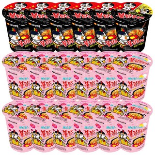 삼양 까르보불닭볶음면 소컵(6입) 2입+불닭볶음면소컵(6입) 1입, 18개