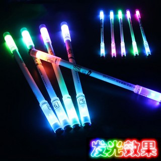 轉轉筆抖音網紅同款十二星座轉轉筆發光初學者學生便宜旋轉筆可書寫防摔, 1個, 魔道祖师-发光,1支笔+6个电池