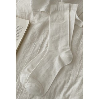 平價衣著 蠶絲透氣薄款長筒襪 無骨涼感長襪 女用月子襪 小腿襪 超輕薄透氣棉襪