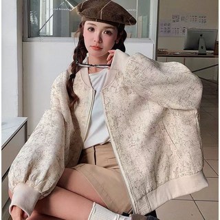 棒球外套 美式棒球服 夾克外套 棒球服女 寬鬆時尚休閒夾克開衫上衣
