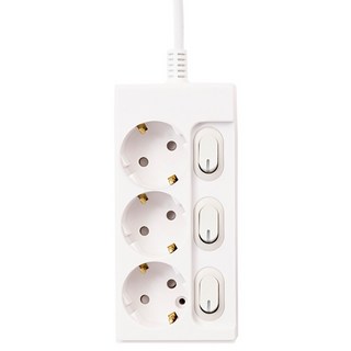 KD-TAP 국산 개별형 스위치 멀티탭 3구 고용량 콘센트 16A 안전 접지, 1개, 1m