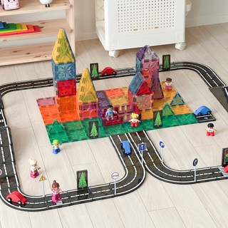 맥킹덤 도로 맥타일즈 자석블럭 교구 장난감 30PCS, 1개