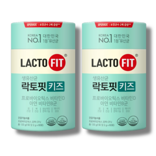 락토핏 키즈 60개입 2개, 120g