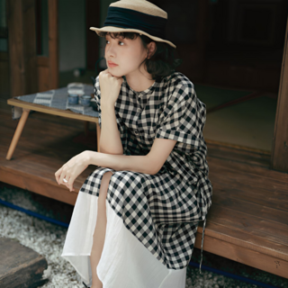 체크무늬 원피스