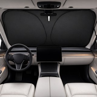 ROYAI ONE 차량 햇빛가리개 차량앞유리 햇빛가리개, 1개, 티타늄 실버