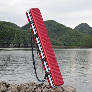 Alen 낚시대 하드케이스 낚싯대 로드케이스 케이스 낚시가방 낚시대케이스 루어로드케이스, 127cm, 알루미늄 프레임 중국 레드 벨트 브래킷