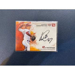 日本職棒 BBM NPB 2020 樂天 RAKUTEN 渡邊佑樹 簽名卡 限量60張, 1個