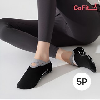 고핏 여성 논슬립 필라테스 헬스 요가 양말 토삭스 5켤레