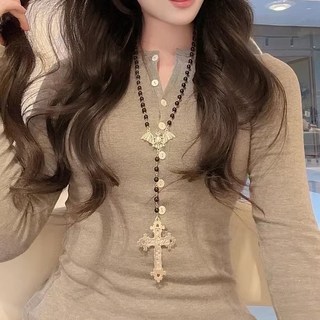 甜酷辣妹復古皮革金屬項鍊 朋克蝴蝶鎖骨鍊