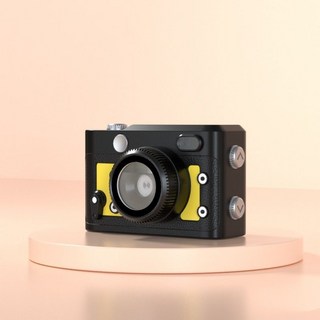 PURAIN 紫雨 高清數碼照相機 學生校園 微單反 可拍照傳手機 旅行隨身, 1個, 【外放喇叭+LED補光燈】黑黃色+8G