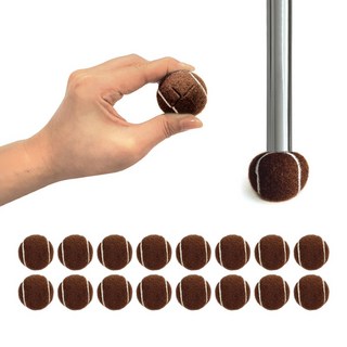 미니 테니스공 얇은 의자 다리커버 발커버, 16개, 진브라운