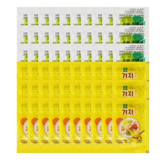 일회용 겨자소스 30개+초데리소스 30개 / 일회용식초 냉면식초 냉면겨자, 60개