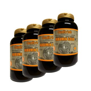 캐나다 퀄리티랩 알부민 골드 120캡슐 3+1 총 4개 부모님 선물 영양제 추천 싱가폴 먹는 알부민, 120정