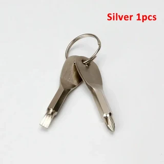 호신용품 삼단봉 경량형 여성전용 비상 키 스크루 드라이버 야외 다기능 Edc 도구 안전 보호 자기 방어 프릭 콘 결합 세트, Quality Assurance, 3)Silver 1pcs