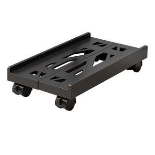 移動式電腦主機架，附滾輪，方便移動，穩固耐用，適用各種尺寸主機, 黑色, 1個