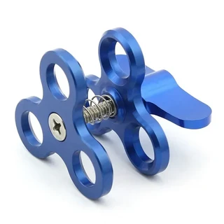 다이빙 볼 고정 장치 조명 암 버터 플라이 클립 Gopro 5 6 용 트리플 클램프 마운트 어댑터, 1개