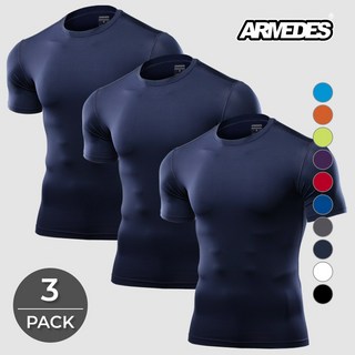 아르메데스 언더레이어 쿨티셔츠 베이스레이어 컴프레션 테크핏 반팔 3매