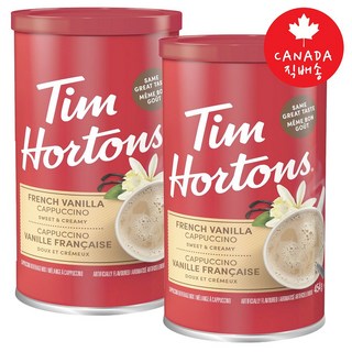 캐나다 국민커피 팀홀튼 Tim Hortons 프렌치 바닐라 카푸치노 믹스 커피 454g 2캔 (캐나다 직배송), 1개, 2개입