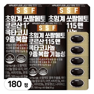 순수식품 쏘팔메토 로르산 115 옥타코사놀, 60정, 3개