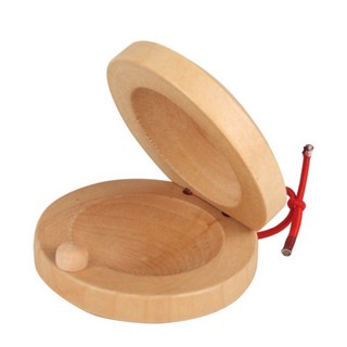 ORFF原木響板 打擊樂器 幼兒聽力握力訓練 奧福兒童樂器 相聲鼠來寶, 1個, 原木色(一個)