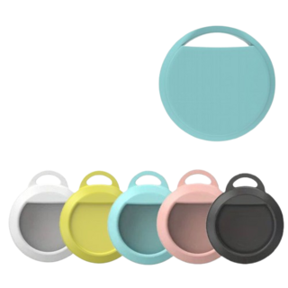 airtag 智能防丟定位器 FindMy認證 包包 鑰匙 寵物 老人 追蹤器 藍綠色 （只支援蘋果）+收納鑰匙圈, 藍綠色 （只支援頻果）+專屬矽膠保護套, 1個