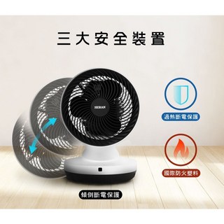 HERAN 禾聯 冷暖兩用循環扇 HAF-09GD01H 3D 遙控型 9吋